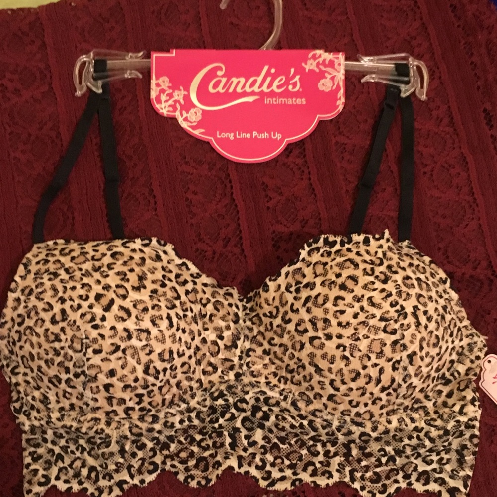 Candie's Leopard Print Push Up Bra - image 1